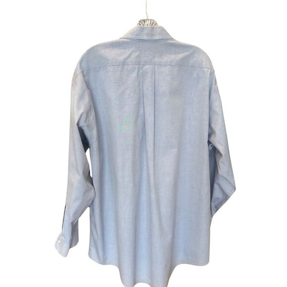 Jos A Bank Travelers Collection Long Sleeve Button Down Shirt Blue 16 1/2 - Picture 3 of 12